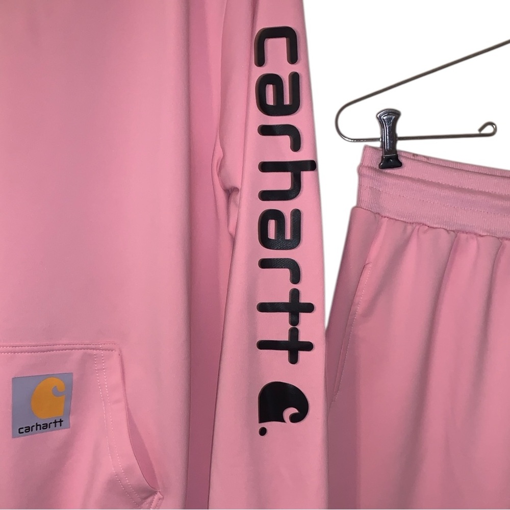 Carhartt Pink Hoodie & Jogger Sweatpants Set - Picture 3 of 10